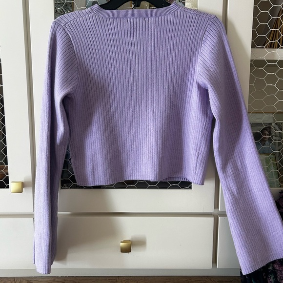 Wild Fable Lilac Ribbed Cardigan - Picture 2 of 4
